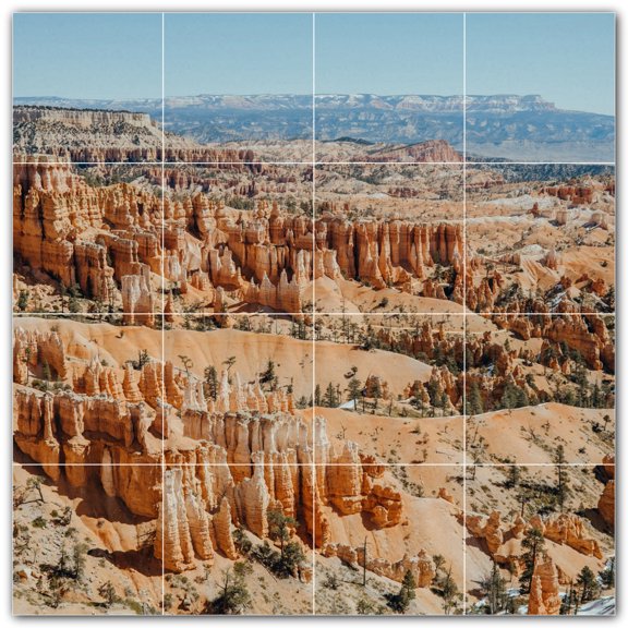 Picture-Tiles.com: Canyon Ceramic Tile Wall Mural WAL500333-44L. 32"W x 32"H using (16) 8" x 8" Ceramic Tiles-Satin Finish