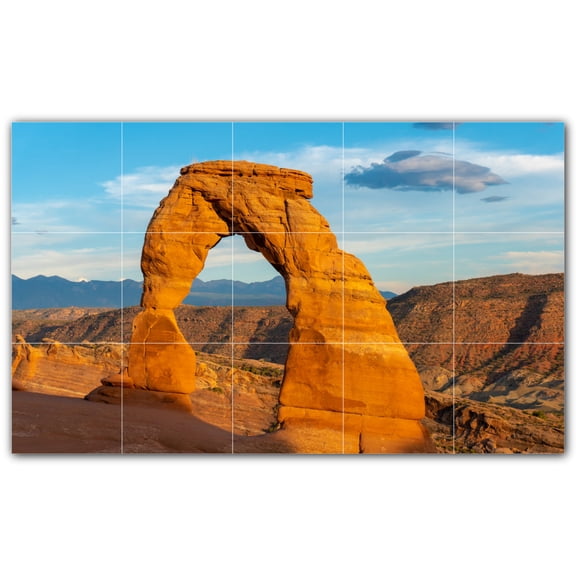 Picture-Tiles.com: Canyon Ceramic Tile Wall Mural WAL500337-53L. 40"W x 24"H using (15) 8" x 8" Ceramic Tiles-Satin Finish
