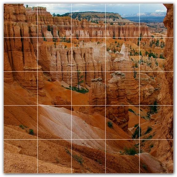 Picture-Tiles.com: Canyon Ceramic Tile Wall Mural WAL500339-55L. 40"W x 40"H using (25) 8" x 8" Ceramic Tiles-Satin Finish