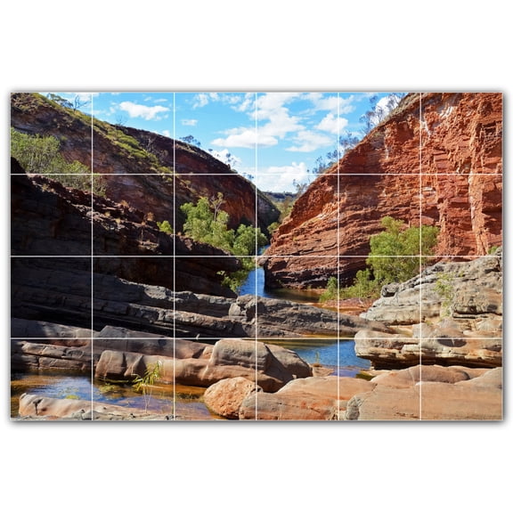 Picture-Tiles.com: Canyon Ceramic Tile Wall Mural WAL500340-64M. 36"W x 24"H using (24) 6" x 6" Ceramic Tiles-Satin Finish
