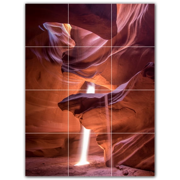 Picture-Tiles.com: Canyon Ceramic Tile Wall Mural WAL500347-34M. 18"W x 24"H using (12) 6" x 6" Ceramic Tiles-Satin Finish