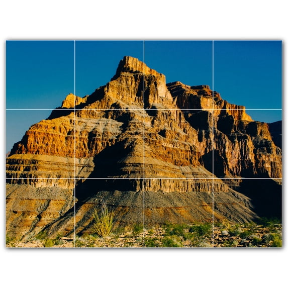 Picture-Tiles.com: Canyon Ceramic Tile Wall Mural WAL500352-43XL. 48"W x 36"H using (12) 12" x 12" Ceramic Tiles-Satin Finish