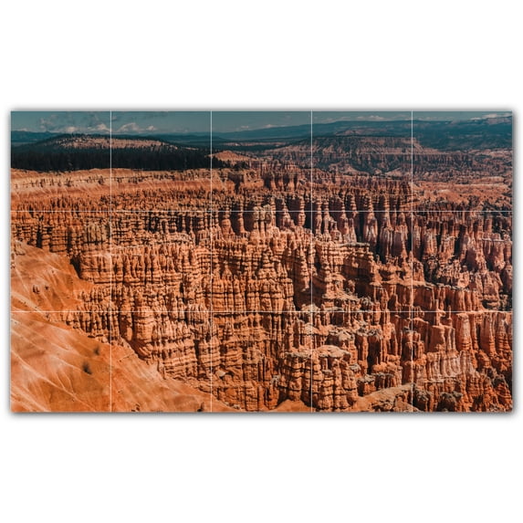Picture-Tiles.com: Canyon Ceramic Tile Wall Mural WAL500354-53S. 21.25"W x 12.75"H using (15) 4.25" x 4.25" Ceramic Tiles-Satin Finish
