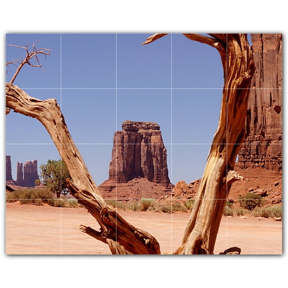 Picture-Tiles.com: Canyon Ceramic Tile Wall Mural WAL500357-54L. 40"W x 32"H using (20) 8" x 8" Ceramic Tiles-Satin Finish