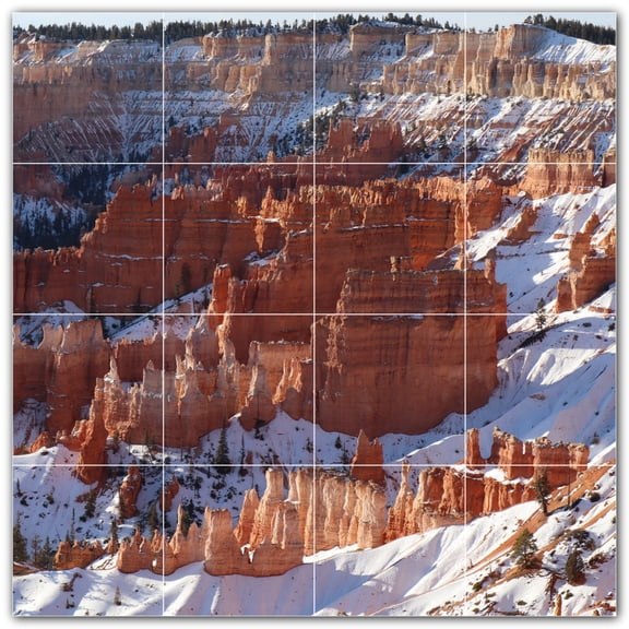 Picture-Tiles.com: Canyon Ceramic Tile Wall Mural WAL500361-44L. 32"W x 32"H using (16) 8" x 8" Ceramic Tiles-Satin Finish