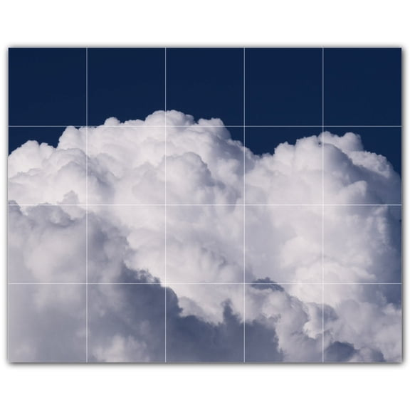Picture-Tiles.com: Clouds Ceramic Tile Wall Mural WAL500370-54L. 40"W x 32"H using (20) 8" x 8" Ceramic Tiles-Satin Finish