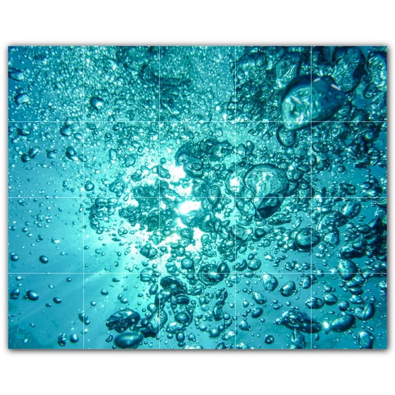 Picture-Tiles.com: Coral Ceramic Tile Wall Mural WAL500421-54S. 21.25"W x 17"H using (20) 4.25" x 4.25" Ceramic Tiles-Satin Finish