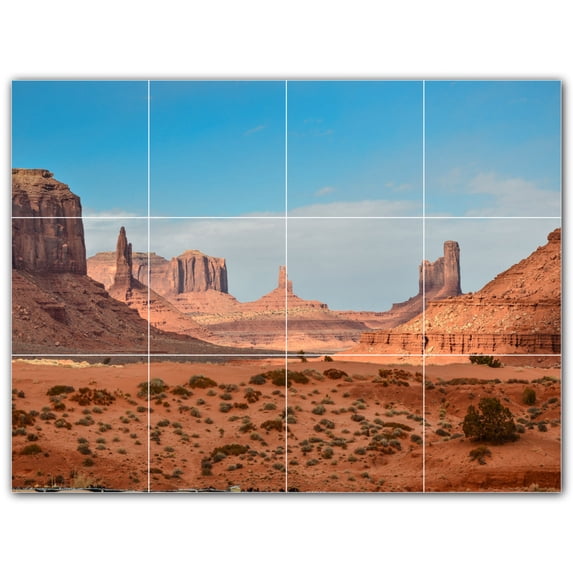 Picture-Tiles.com: Desert Ceramic Tile Wall Mural WAL500475-43S. 17"W x 12.75"H using (12) 4.25" x 4.25" Ceramic Tiles-Satin Finish