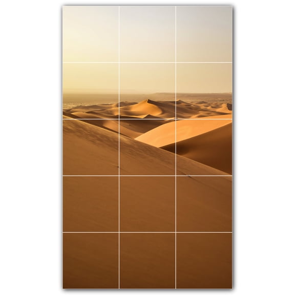 Picture-Tiles.com: Desert Ceramic Tile Wall Mural WAL500481-35L. 24"W x 40"H using (15) 8" x 8" Ceramic Tiles-Satin Finish
