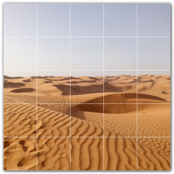 Picture-Tiles.com: Desert Ceramic Tile Wall Mural WAL500486-55M. 30"W x 30"H using (25) 6" x 6" Ceramic Tiles-Satin Finish