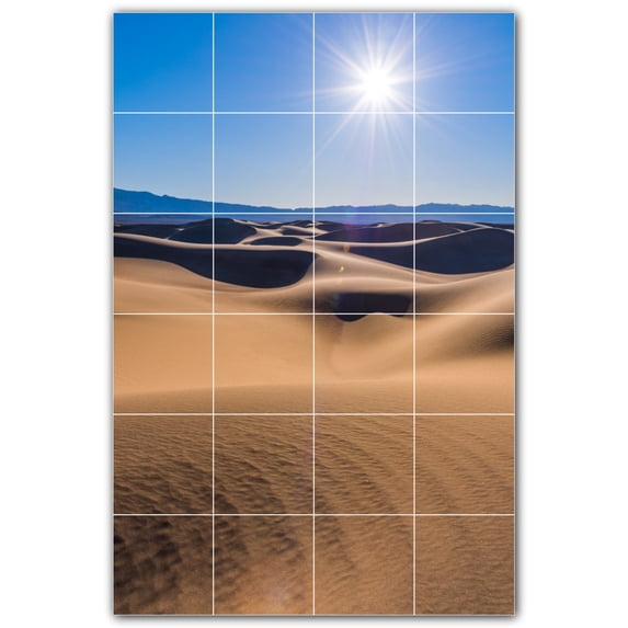 Picture-Tiles.com: Desert Ceramic Tile Wall Mural WAL500493-46M. 24"W x 36"H using (24) 6" x 6" Ceramic Tiles-Satin Finish