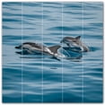 thumbnail image 1 of Picture-Tiles.com: Dolphin Ceramic Tile Wall Mural WAL500501-55M. 30"W x 30"H using (25) 6" x 6" Ceramic Tiles-Satin Finish, 1 of 3