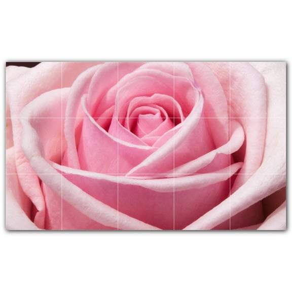 Picture-Tiles.com: Flowers Ceramic Tile Wall Mural WAL500647-53S. 21.25"W x 12.75"H using (15) 4.25" x 4.25" Ceramic Tiles-Satin Finish