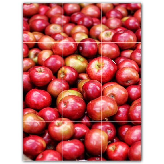 Picture-Tiles.com: Fruit Ceramic Tile Wall Mural WAL500692-34S. 12.75"W x 17"H using (12) 4.25" x 4.25" Ceramic Tiles-Satin Finish