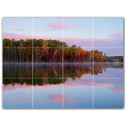 Picture-Tiles.com Lakes Ceramic Tile Wall Mural WAL500787-43M. 24W x 18H using 12 6 x 6 Ceramic Tiles-Satin Finish