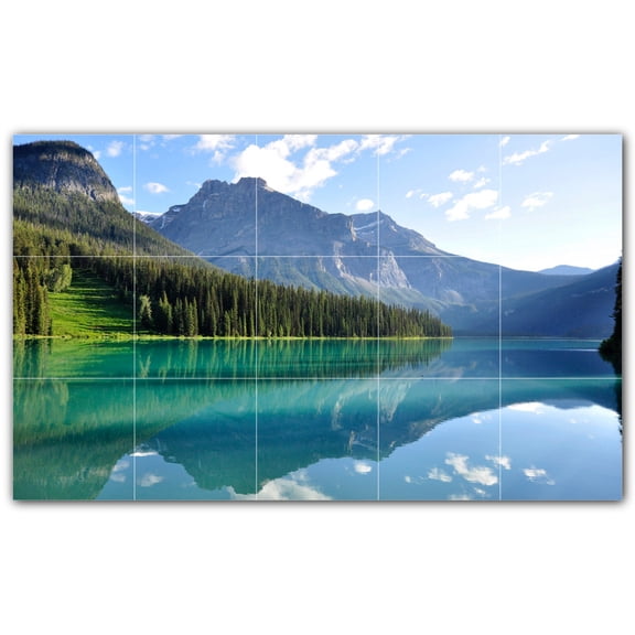 Picture-Tiles.com: Lakes Ceramic Tile Wall Mural WAL500793-53L. 40"W x 24"H using (15) 8" x 8" Ceramic Tiles-Satin Finish