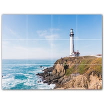 Picture-Tiles.com: Lighthouse Ceramic Tile Wall Mural WAL500820-43M. 24"W x 18"H using (12) 6" x 6" Ceramic Tiles-Satin Finish