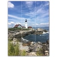 thumbnail image 1 of Picture-Tiles.com: Lighthouse Ceramic Tile Wall Mural WAL500829-34XL. 36"W x 48"H using (12) 12" x 12" Ceramic Tiles-Satin Finish, 1 of 3