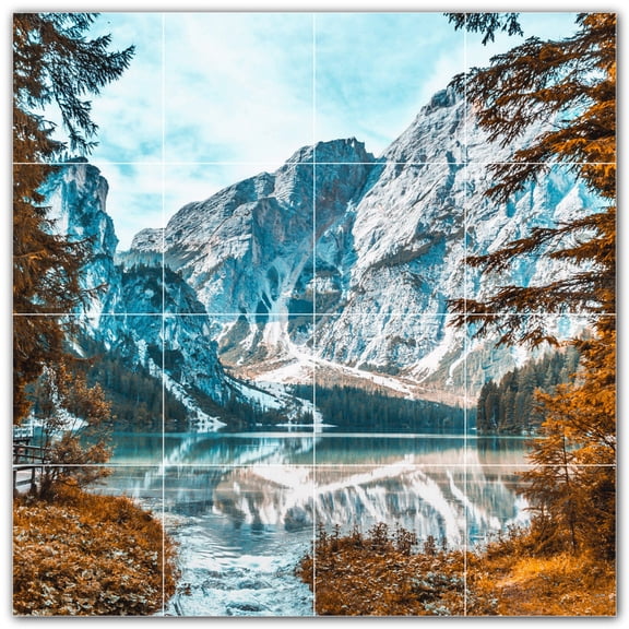 Picture-Tiles.com: Lighthouse Ceramic Tile Wall Mural WAL500835-44M. 24"W x 24"H using (16) 6" x 6" Ceramic Tiles-Satin Finish