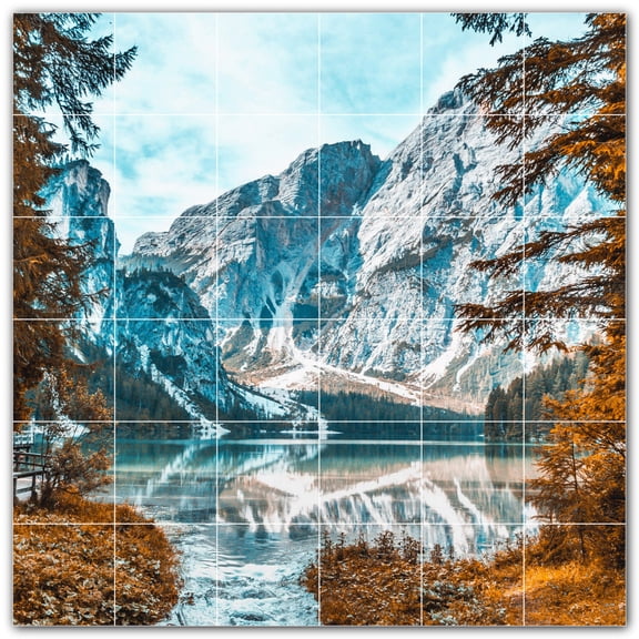 Picture-Tiles.com: Lighthouse Ceramic Tile Wall Mural WAL500835-66S. 25.5"W x 25.5"H using (36) 4.25" x 4.25" Ceramic Tiles-Satin Finish