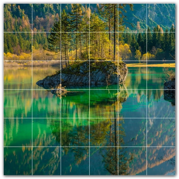 Picture-Tiles.com: Lighthouse Ceramic Tile Wall Mural WAL500839-66S. 25.5"W x 25.5"H using (36) 4.25" x 4.25" Ceramic Tiles-Satin Finish