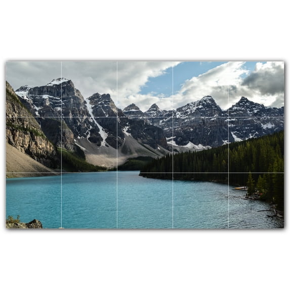 Picture-Tiles.com: Mountains Ceramic Tile Wall Mural WAL500856-53XL. 60"W x 36"H using (15) 12" x 12" Ceramic Tiles-Satin Finish