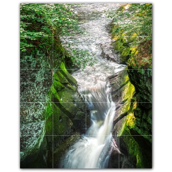 Picture-Tiles.com: River Ceramic Tile Wall Mural WAL500894-45M. 24"W x 30"H using (20) 6" x 6" Ceramic Tiles-Satin Finish