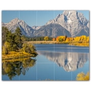 Picture-Tiles.com River Ceramic Tile Wall Mural WAL500896-54S. 21.25"W x 17"H using 20 4.25" x 4.25" Ceramic Tiles-Satin Finish