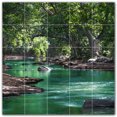 thumbnail image 1 of Picture-Tiles.com: River Ceramic Tile Wall Mural WAL500908-55S. 21.25"W x 21.25"H using (25) 4.25" x 4.25" Ceramic Tiles-Satin Finish, 1 of 3