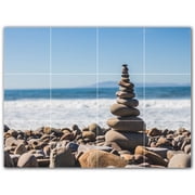 Picture-Tiles.com Rocks Ceramic Tile Wall Mural WAL500921-43M. 24W x 18H using 12 6 x 6 Ceramic Tiles-Satin Finish