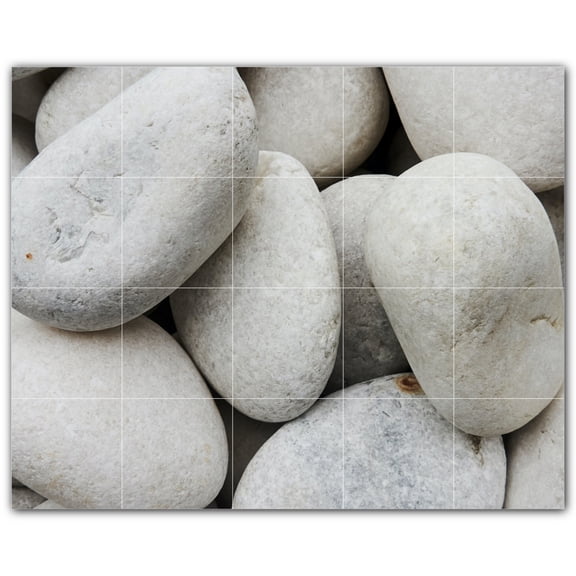 Picture-Tiles.com: Rocks Ceramic Tile Wall Mural WAL500928-54M. 30"W x 24"H using (20) 6" x 6" Ceramic Tiles-Satin Finish
