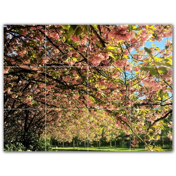 Picture-Tiles.com: Spring Ceramic Tile Wall Mural WAL500950-43L. 32"W x 24"H using (12) 8" x 8" Ceramic Tiles-Satin Finish