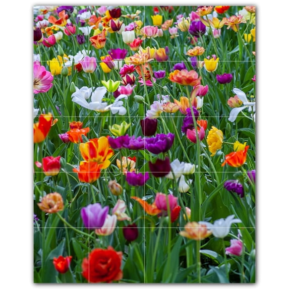 Picture-Tiles.com: Spring Ceramic Tile Wall Mural WAL500959-45M. 24"W x 30"H using (20) 6" x 6" Ceramic Tiles-Satin Finish