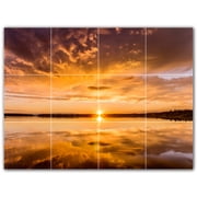 Picture-Tiles.com Sunset Ceramic Tile Wall Mural WAL500995-43M. 24W x 18H using 12 6 x 6 Ceramic Tiles-Satin Finish