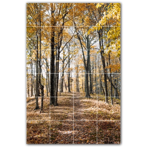 Picture-Tiles.com: Trees Ceramic Tile Wall Mural WAL501004-46XL. 48"W x 72"H using (24) 12" x 12" Ceramic Tiles-Satin Finish