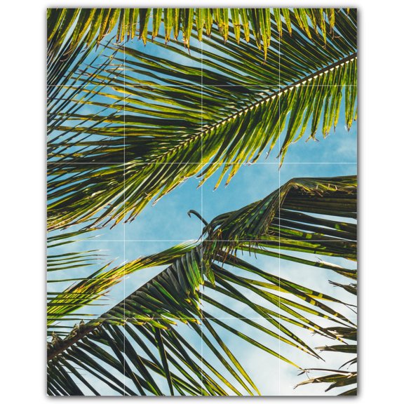 Picture-Tiles.com: Trees Ceramic Tile Wall Mural WAL501026-45S. 17"W x 21.25"H using (20) 4.25" x 4.25" Ceramic Tiles-Satin Finish