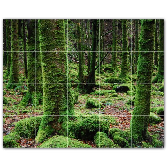 Picture-Tiles.com: Trees Ceramic Tile Wall Mural WAL501028-54L. 40"W x 32"H using (20) 8" x 8" Ceramic Tiles-Satin Finish