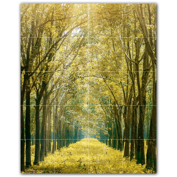 Picture-Tiles.com: Trees Ceramic Tile Wall Mural WAL501033-45M. 24"W x 30"H using (20) 6" x 6" Ceramic Tiles-Satin Finish