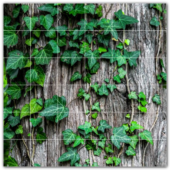 Picture-Tiles.com: Trees Ceramic Tile Wall Mural WAL501044-66S. 25.5"W x 25.5"H using (36) 4.25" x 4.25" Ceramic Tiles-Satin Finish