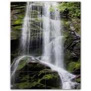Picture-Tiles.com Waterfalls Ceramic Tile Wall Mural WAL501130-45S. 17W x 21.25H using 20 4.25 x 4.25 Ceramic Tiles-Satin Finish