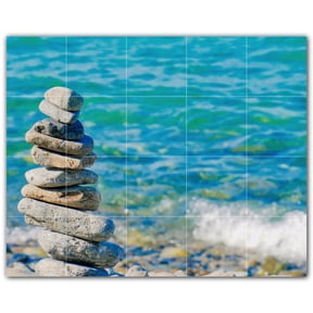Picture-Tiles.com: Waves Ceramic Tile Wall Mural WAL501164-54L. 40"W x 32"H using (20) 8" x 8" Ceramic Tiles-Satin Finish