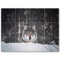 thumbnail image 1 of Picture-Tiles.com: Wolf Ceramic Tile Wall Mural WAL501232-43S. 17"W x 12.75"H using (12) 4.25" x 4.25" Ceramic Tiles-Satin Finish, 1 of 3