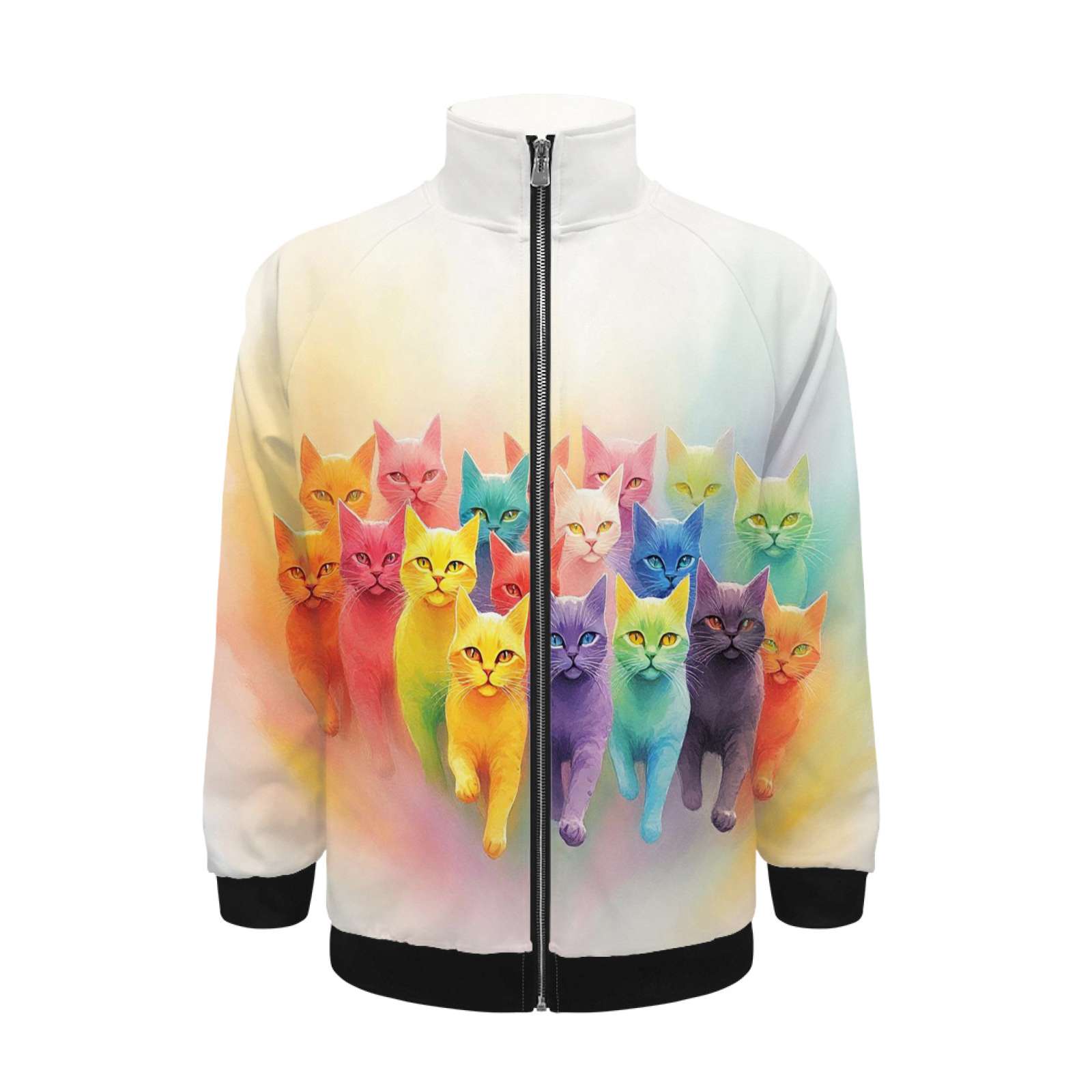 Pictures Of Cats Jacket Men's Street Cool Long Sleeves Coat Personality ...