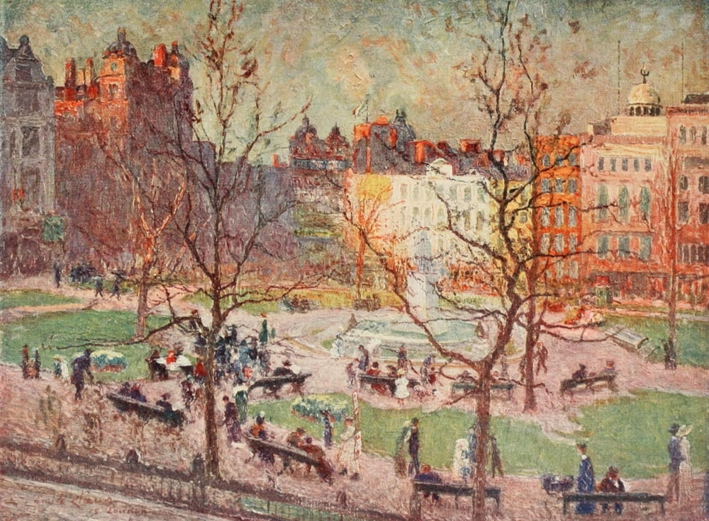Pictures of London 1919 Leicester Square Canvas Art - Emile Claus (18 x 24)