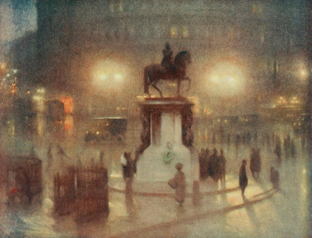 Pictures of London 1919 Trafalgar Square Canvas Art - Arthur Hacker (18 x 24)