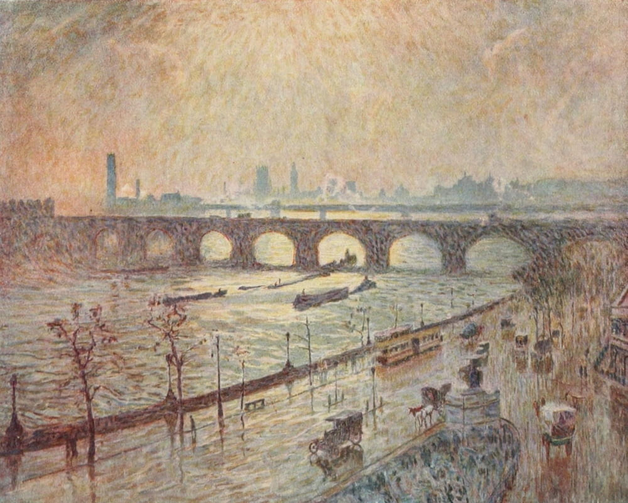 Pictures of London 1919 Waterloo Bridge Canvas Art - Emile Claus (18 x 24)