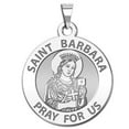 thumbnail image 1 of PicturesOnGold.Com Saint Barbara Religious Medal - 3/4 inch Size of a Nickel - Sterling Silver, 1 of 7