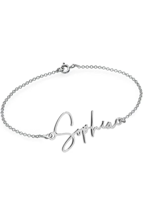 Custom Name Anklets for Women in Sterling Silver Personalized Ankle Bracelet Jewelry With Any Name or Word
