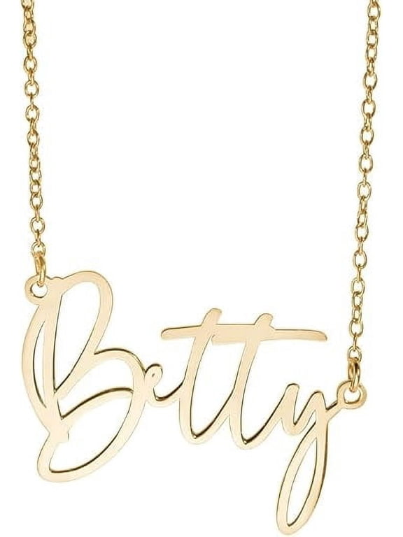 Custom Name Necklace For Women Personalized Name Necklace in Sterling Silver or Gold Name Necklace Personalized with any Name or Word (Solid 14k Gold Modern Script)