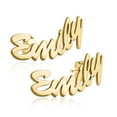 thumbnail image 1 of PicturesOnGold Custom Personalized Gold Name Earrings - Amazing Gift for Women - Made in The USA - Gold Plated, 1 of 7